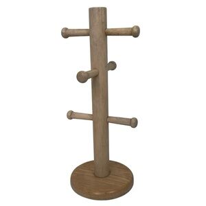 Kamenstein Wood Tree Countertop Mug Cup Holder Display Farmhouse Cottage VTG 14”